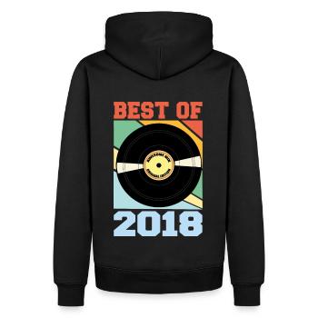 Le meilleur de 2018 - Sweat à capuche Premium bio Homme - noir - Dos - Nico (187cm)