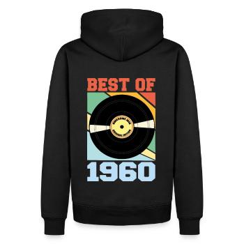 Le meilleur de 1960 - Sweat à capuche Premium bio Homme - noir - Dos - Nico (187cm)