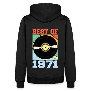 Le meilleur de 1971 - Sweat à capuche Premium bio Homme - noir - Dos - Nico (187cm)