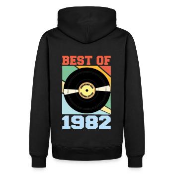 Best of 1982 - Männer Premium Bio Hoodie - Schwarz - Hinten - Nico (187cm)