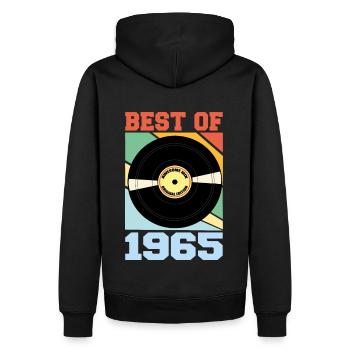 Best of 1965 - Männer Premium Bio Hoodie - Schwarz - Hinten - Nico (187cm)