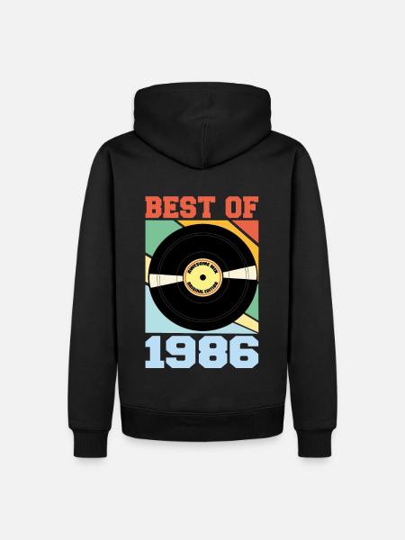 Le meilleur de 1986 - Sweat à capuche Premium bio Homme - noir