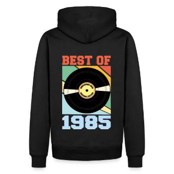 Le meilleur de 1985 - Sweat à capuche Premium bio Homme - noir - Dos - Nico (187cm)