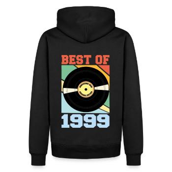 Le meilleur de 1999 - Sweat à capuche Premium bio Homme - noir - Dos - Nico (187cm)