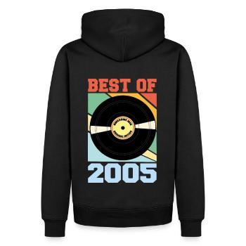 Best of 2005 - Männer Premium Bio Hoodie - Schwarz - Hinten - Nico (187cm)