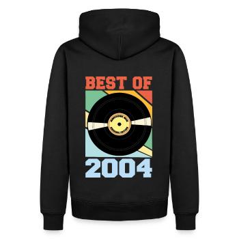 Best of 2004 - Männer Premium Bio Hoodie - Schwarz - Hinten - Nico (187cm)