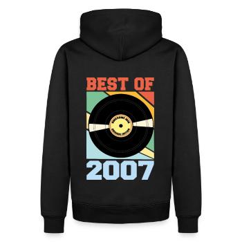 Best of 2007 - Männer Premium Bio Hoodie - Schwarz - Hinten - Nico (187cm)