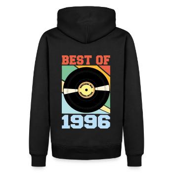 Best of 1996 - Männer Premium Bio Hoodie - Schwarz - Hinten - Nico (187cm)