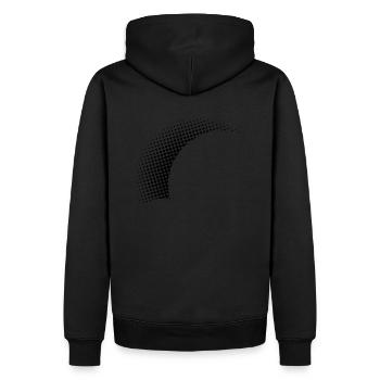 Dotted Half Semicircle Vector Graphic - Men’s Premium Organic Hoodie - black - Back - Nico (187cm)