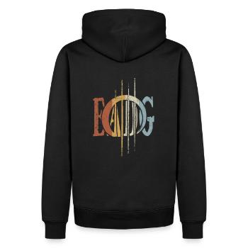 Bass Guitar Retro EADG Saiten Enso Kreis Bassist - Männer Premium Bio Hoodie - Schwarz - Hinten - Nico (187cm)