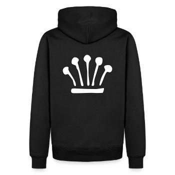 Ornament 4 - Vectorgraphic white - Men’s Premium Organic Hoodie - black - Back - Nico (187cm)