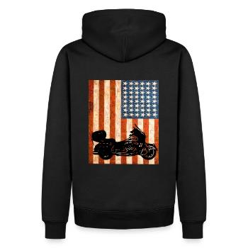 Biker Motorcycle. - Sweat à capuche Premium bio Homme - noir - Dos - Nico (187cm)