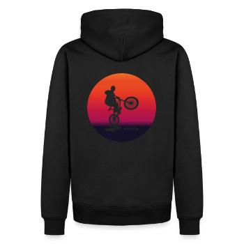 BMX Passion Original Freestyle Bike Geschenkidee - Männer Premium Bio Hoodie - Schwarz - Hinten - Nico (187cm)