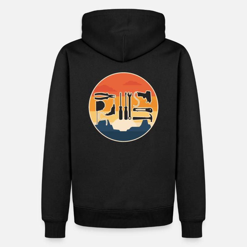 DIY Leidenschaft ursprüngliche Handwerker Geschenkidee - Männer Premium Bio Hoodie - Schwarz