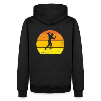 BODYBUILDING idée cadeau original et personnalisé - Sweat à capuche Premium bio Homme - noir - Dos - Nico (187cm)