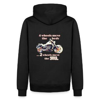 Moto Rocket 3 Roadster Soul - Sweat à capuche Premium bio Homme - noir - Dos - Nico (187cm)