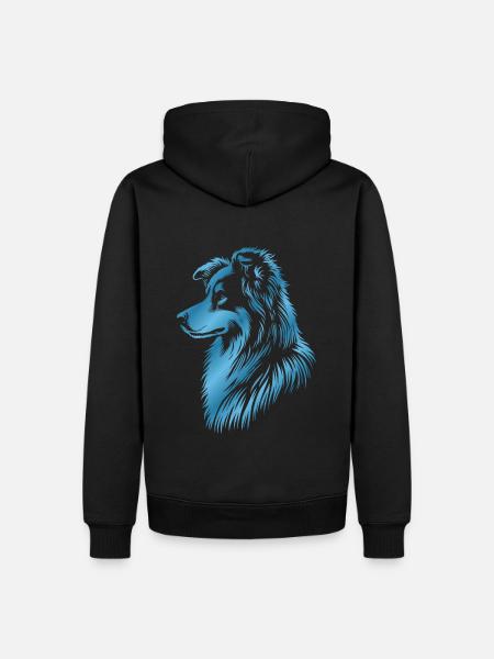 Herding dog blue - Men’s Premium Organic Hoodie - black