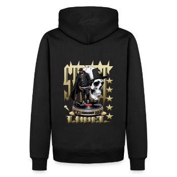 Straßen Rapper - Männer Premium Bio Hoodie - Schwarz - Hinten - Nico (187cm)