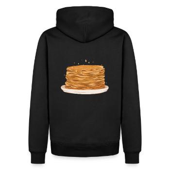 Blini Russisches Essen Russische Küche Pfannkuchen - Männer Premium Bio Hoodie - Schwarz - Hinten - Nico (187cm)