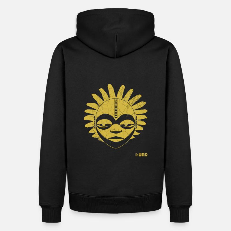 Yaoundé - Gelb - Männer Premium Bio Hoodie - Schwarz