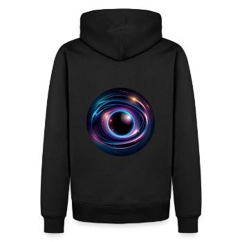 Black Hole par Cora.Art - Sweat à capuche Premium bio Homme - noir - Dos - Nico (187cm)