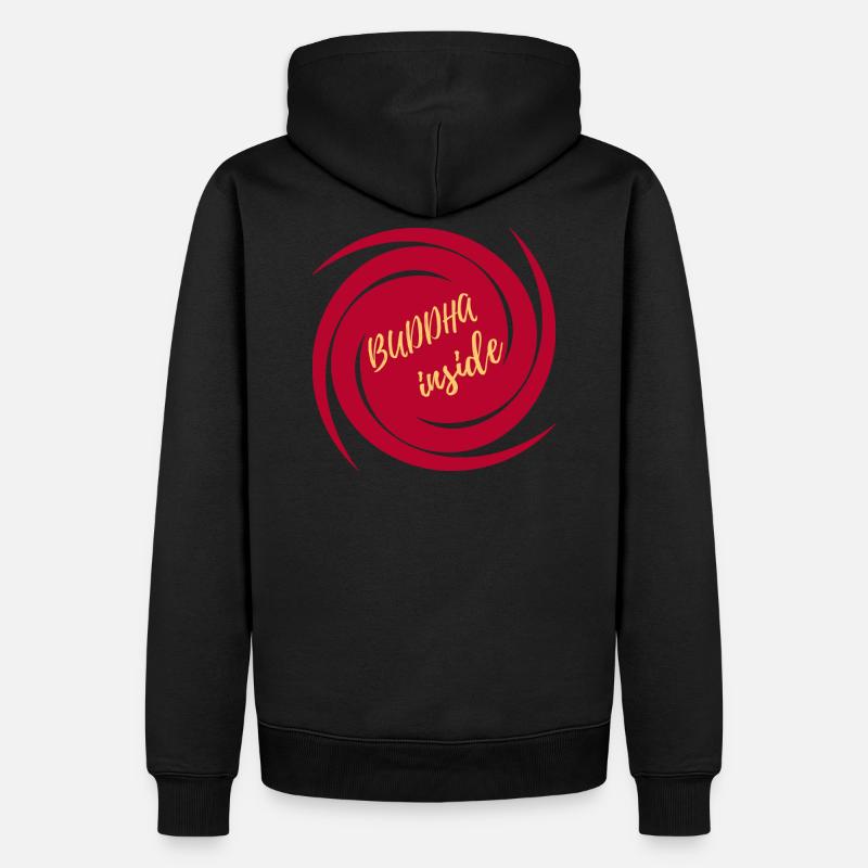 buddha inside - Männer Premium Bio Hoodie - Schwarz