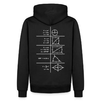 Formulas math formula collection shirt design gift - Men’s Premium Organic Hoodie - black - Back - Nico (187cm)