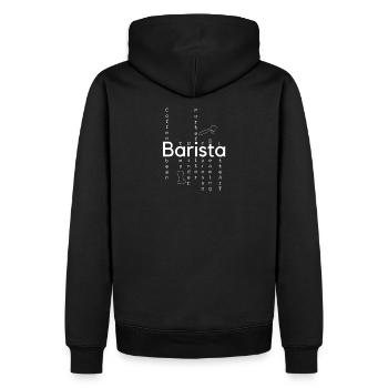 Barista expresses espresso machine gift - Men’s Premium Organic Hoodie - black - Back - Nico (187cm)