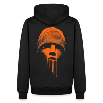 Beanie Rebel - Sweat à capuche Premium bio Homme - noir - Dos - Nico (187cm)