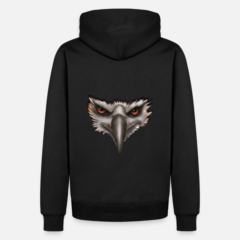 Cadeau Eagle Eagle Head - Sweat à capuche Premium bio Homme - noir