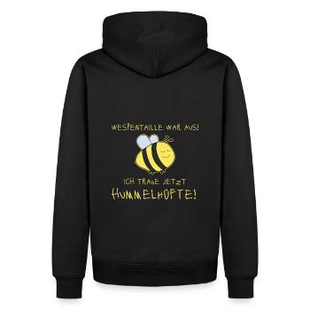 Hummel Dick Lustig - Männer Premium Bio Hoodie - Schwarz - Hinten - Nico (187cm)