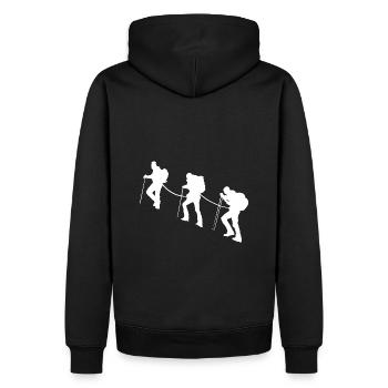Alpinisme alpiniste sport montagne - Sweat à capuche Premium bio Homme - noir - Dos - Nico (187cm)