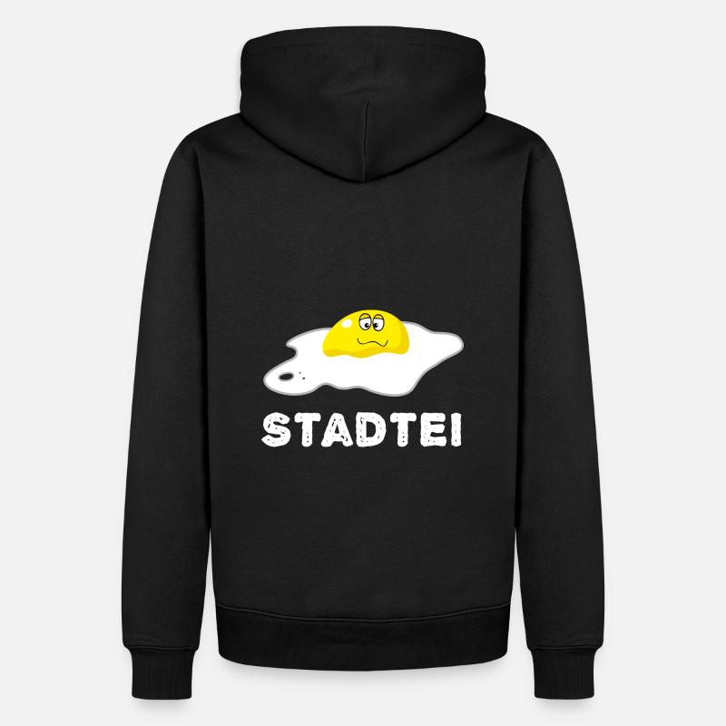 Stadtei Stadt Eier - Sweat à capuche Premium bio Homme - noir