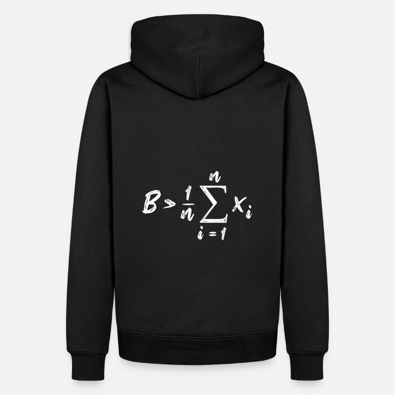 Be Greater Than Average Mathe - Männer Premium Bio Hoodie - Schwarz