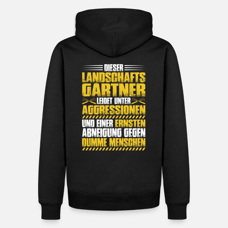Landschaftsgärtner Gärtner Gartenbau Geschenk - Männer Premium Bio Hoodie - Schwarz