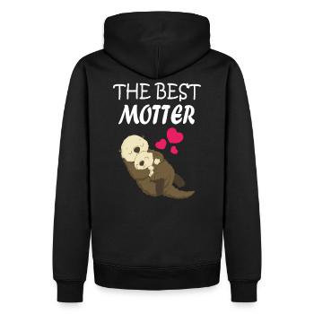 Best Mother Otter Bieber Mama Love - Men’s Premium Organic Hoodie - black - Back - Nico (187cm)