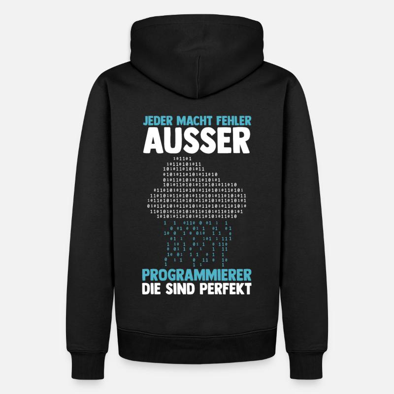 Programmieren Entwickler Coder Programmierer - Männer Premium Bio Hoodie - Schwarz