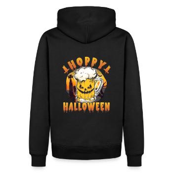Halloween Hoppy Halloween Design für Biertrinker - Männer Premium Bio Hoodie - Schwarz - Hinten - Nico (187cm)