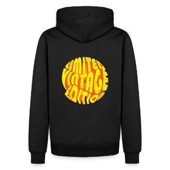 Vintage Edition - Sweat à capuche Premium bio Homme - noir - Dos - Nico (187cm)