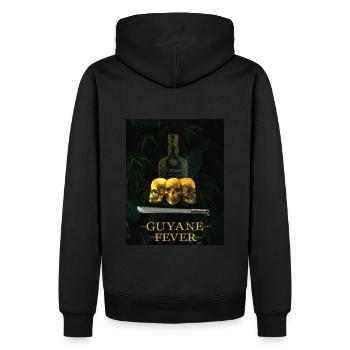 Guyane Fever OR SKull & Machete 03 - Sweat à capuche Premium bio Homme - noir - Dos - Nico (187cm)