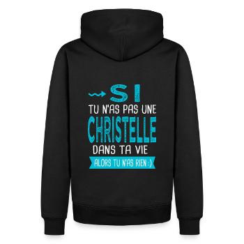 Christelle Si tu n as pas une christelle Cadeau - Sweat à capuche Premium bio Homme - noir - Dos - Nico (187cm)