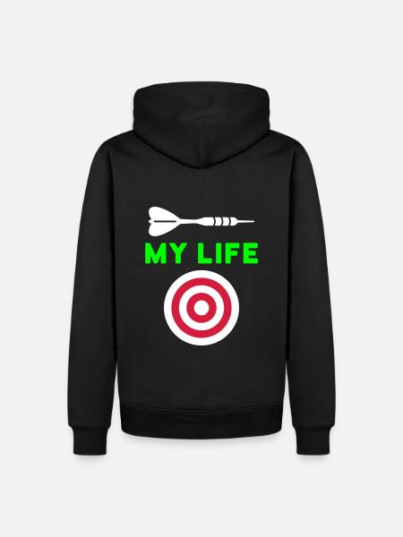 My life (dart, target) - Men’s Premium Organic Hoodie - black