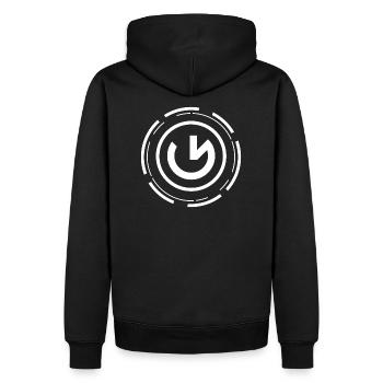 Men's Premium Hoodie - Men’s Premium Organic Hoodie - black - Back - Nico (187cm)