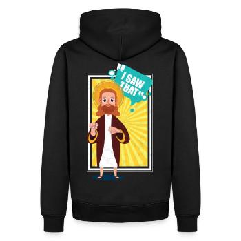Jesus Christus Geschenk Religion - Männer Premium Bio Hoodie - Schwarz - Hinten - Nico (187cm)