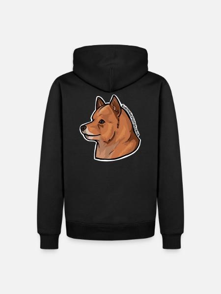 Finnish vertical ear - Men’s Premium Organic Hoodie - black