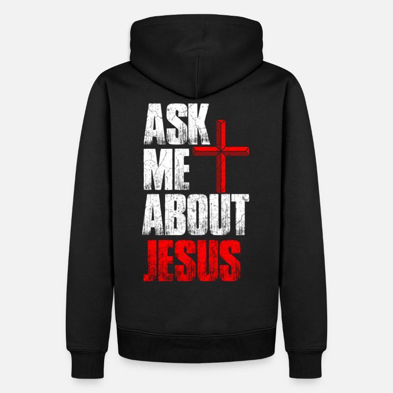 Jésus - Sweat à capuche Premium bio Homme - noir