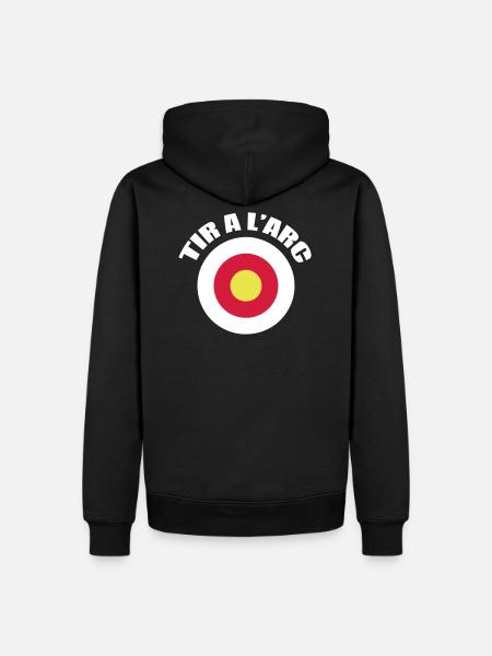 Tir à l'arc - Sweat à capuche Premium bio Homme - noir