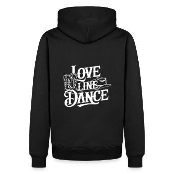 Line Dancing Country Dance - Line Dance Tanzen - Männer Premium Bio Hoodie - Schwarz - Hinten - Nico (187cm)