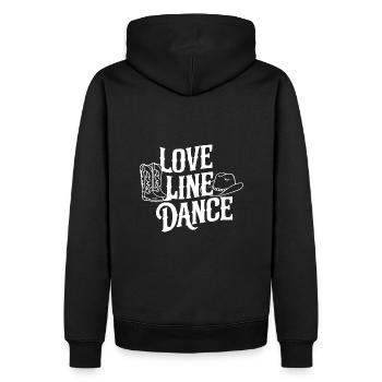 Line Dancing Country Dance - Line Dance Tanzen - Männer Premium Bio Hoodie - Schwarz - Hinten - Nico (187cm)