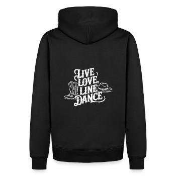 Line Dancing Country Dance - Line Dance Tanzen - Männer Premium Bio Hoodie - Schwarz - Hinten - Nico (187cm)